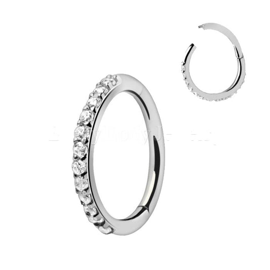 316L Stainless Steel Multi-Jeweled Seamless Clicker Ring | Fashion Hut Jewelry