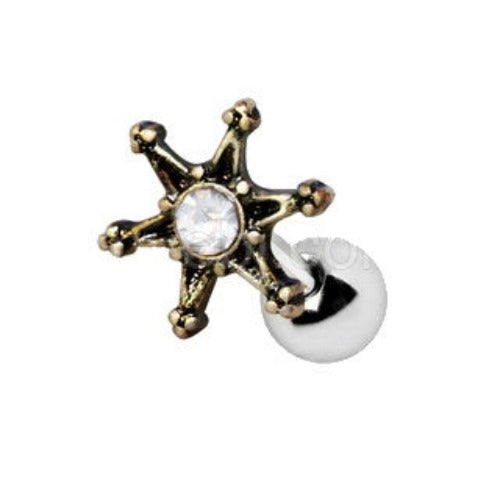 Vintage Gold Star Cartilage Earring | Fashion Hut Jewelry