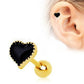 Black Heart Cartilage Earring | Fashion Hut Jewelry