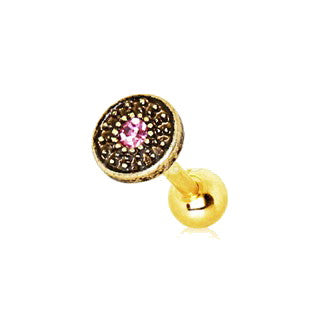 Gold Antique Tribal Shield Cartilage Earring | Fashion Hut Jewelry