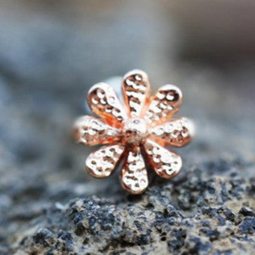 Rose Gold Plated Daisy Flower Cartilage Earring | Fashion Hut Jewelry