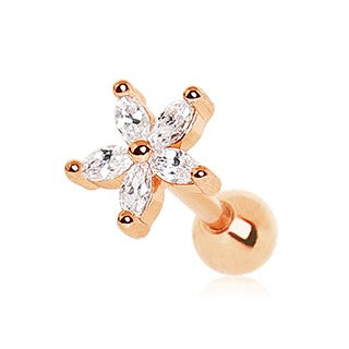 Rose Gold Dainty Flower Cartilage Earring | Fashion Hut Jewelry