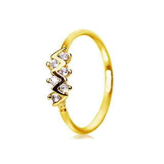 Gold Jeweled Zig-Zag Cartilage Earring / Nose Hoop Ring | Fashion Hut Jewelry