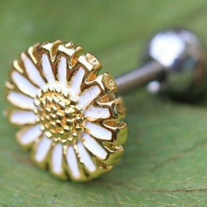 Gold Wild Yellow Daisy Cartilage Earring | Fashion Hut Jewelry