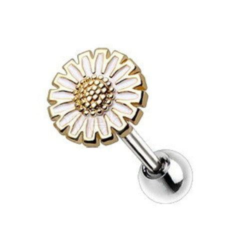 Gold Wild Yellow Daisy Cartilage Earring | Fashion Hut Jewelry