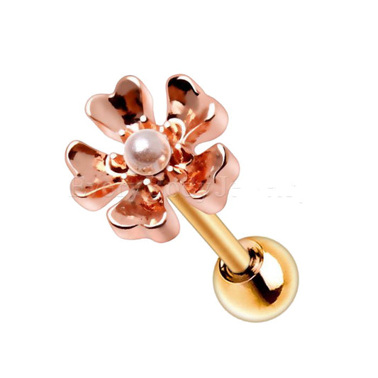 Copper Plated Flower Cartilage Earring - Fashion Hut Jewelry