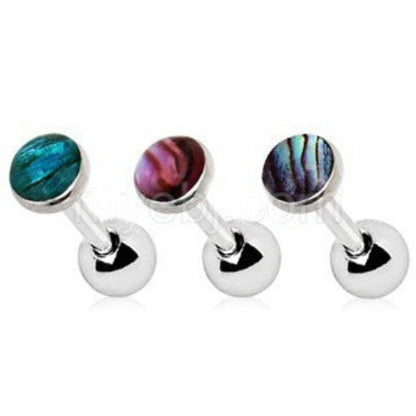 316L Stainless Steel Cartilage Earring with Abalone Shell - Fashion Hut Jewelry
