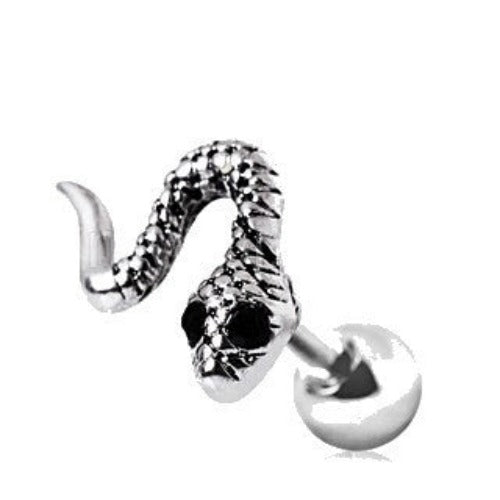 316L Surgical Steel Cute Baby Snake Cartilage Earring | Fashion Hut Jewelry