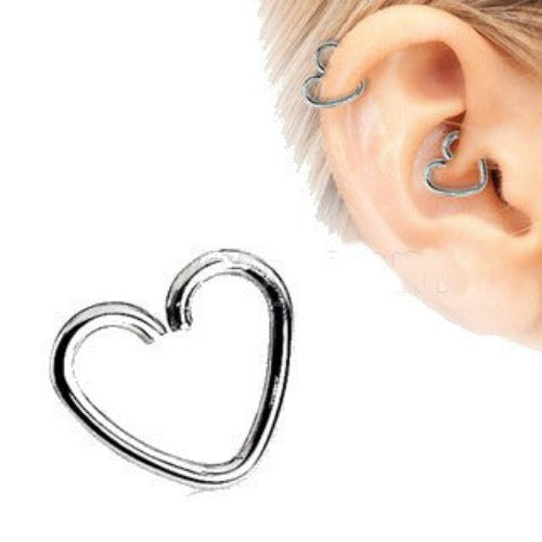 316L Surgical Steel Heart Shaped Cartilage Earring | Fashion Hut Jewelry
