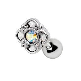 316L Stainless Steel Aurora Flower Cartilage Earring | Fashion Hut Jewelry