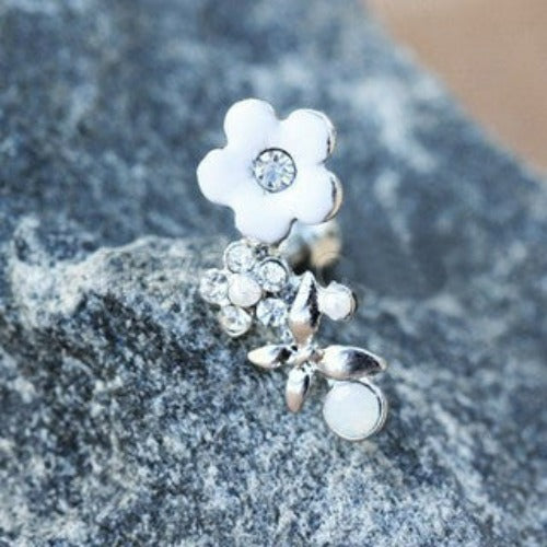 316L Stainless Steel Art of Brilliance Flower Field Cartilage Earring | Fashion Hut Jewelry