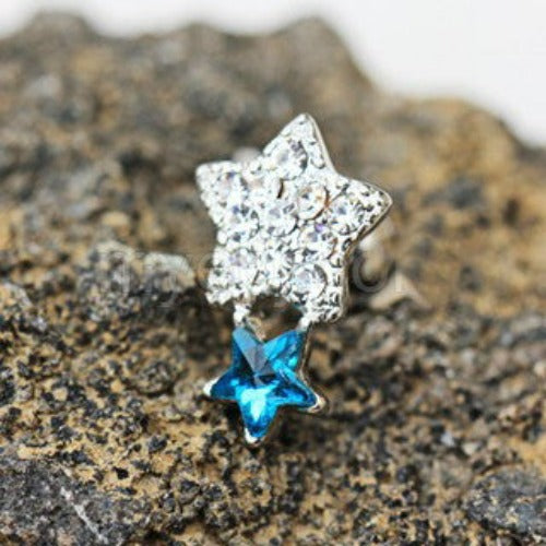 316L Stainless Steel Art of Brilliance Shining Star Cartilage Earring | Fashion Hut Jewelry