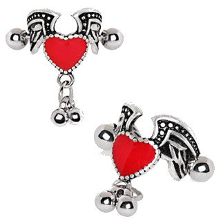 Antique Winged Heart Cartilage Cuff Earring - Fashion Hut Jewelry