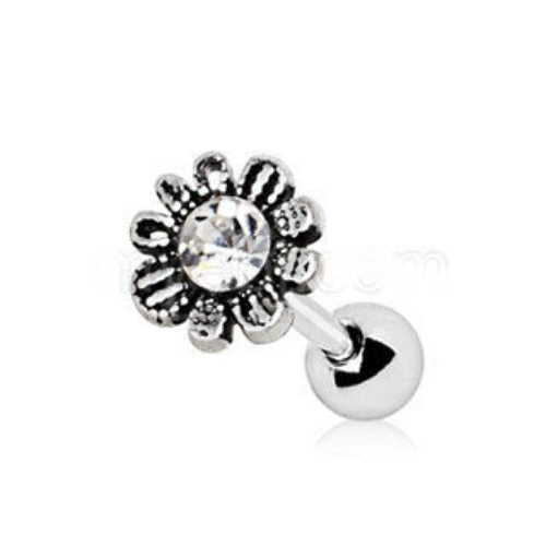 316L Stainless Steel Avant Garde Daily Flower Cartilage Earring | Fashion Hut Jewelry