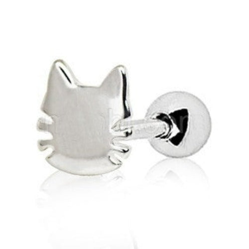 316L Stainless Steel Cat Cartilage Earring | Fashion Hut Jewelry