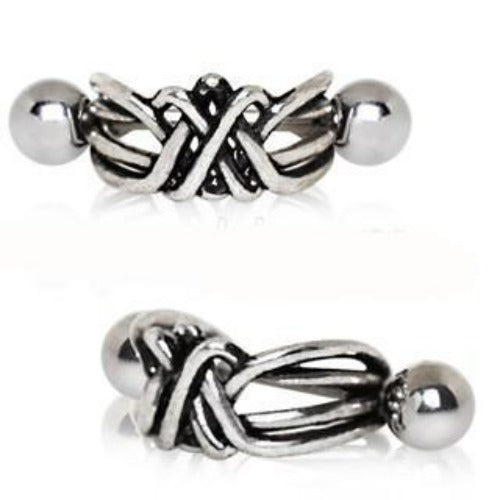 316L Stainless Steel Wire Wrapped Cartilage Cuff Earring | Fashion Hut Jewelry