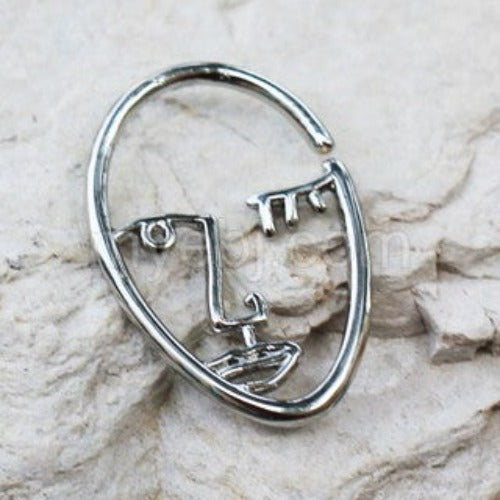 316L Stainless Steel Abstract Face Cartilage Earring | Fashion Hut Jewelry