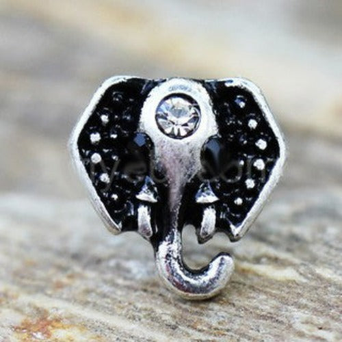 316L Stainless Steel Jeweled Elephant Cartilage Earring | Fashion Hut Jewelry