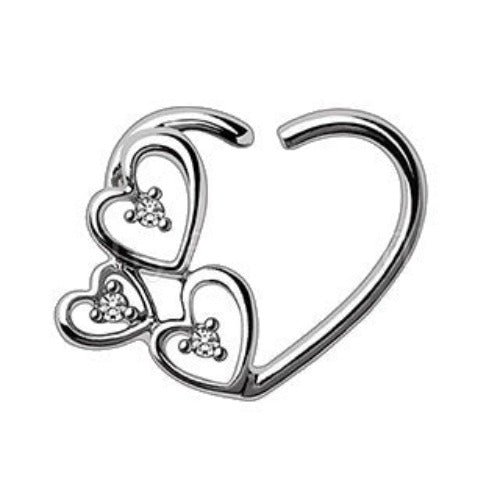 316L Stainless Steel Love in the Air Heart Cartilage Earring | Fashion Hut Jewelry