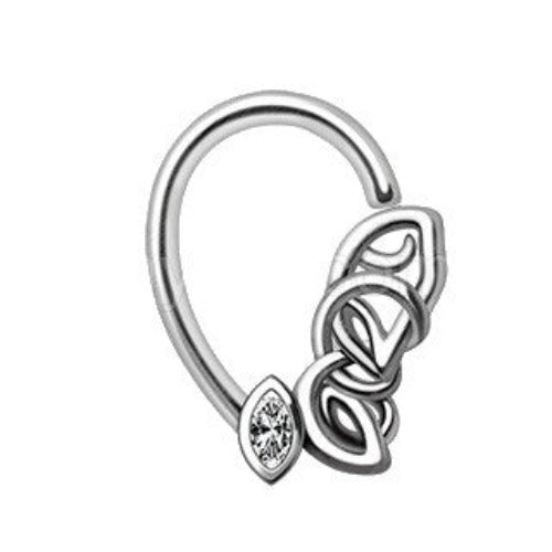 316L Stainless Steel Chained Teardrop Seamless Ring | Fashion Hut Jewelry
