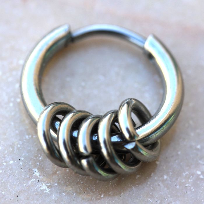 316L Stainless Steel Multi Ring Circular Clicker Ring