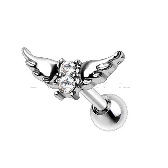 316L Stainless Steel Angel Wings Cartilage Earring - Fashion Hut Jewelry
