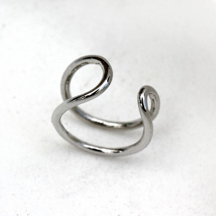 316L Stainless Steel Double Ring Fake Cartilage Ear Cuff | Fashion Hut Jewelry
