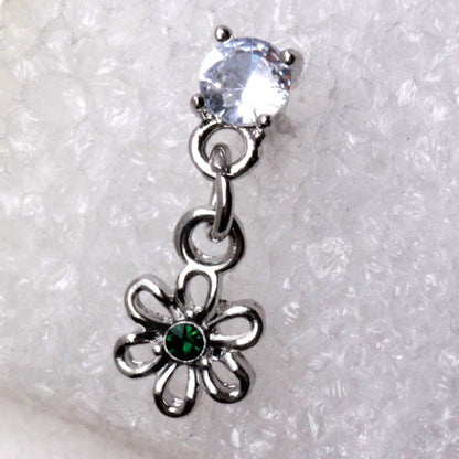 316L Stainless Steel Cartilage Earring with Flower Dangle