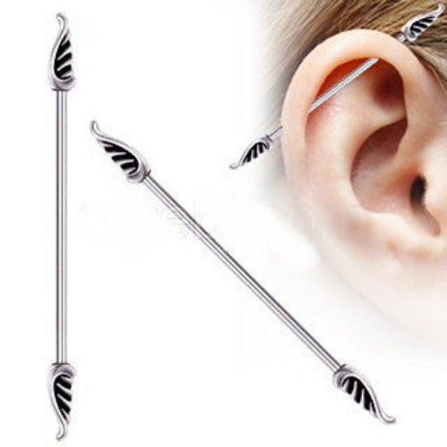 Industrial Barbell with Wings | Fashion Hut Jewelry