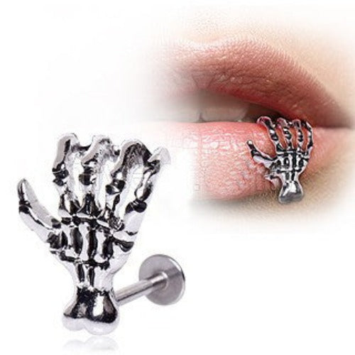 316L Surgical Steel Zombie Claw Labret - Lip | Fashion Hut Jewelry