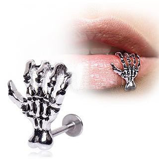 316L Surgical Steel Zombie Claw Labret / Lip | Fashion Hut Jewelry