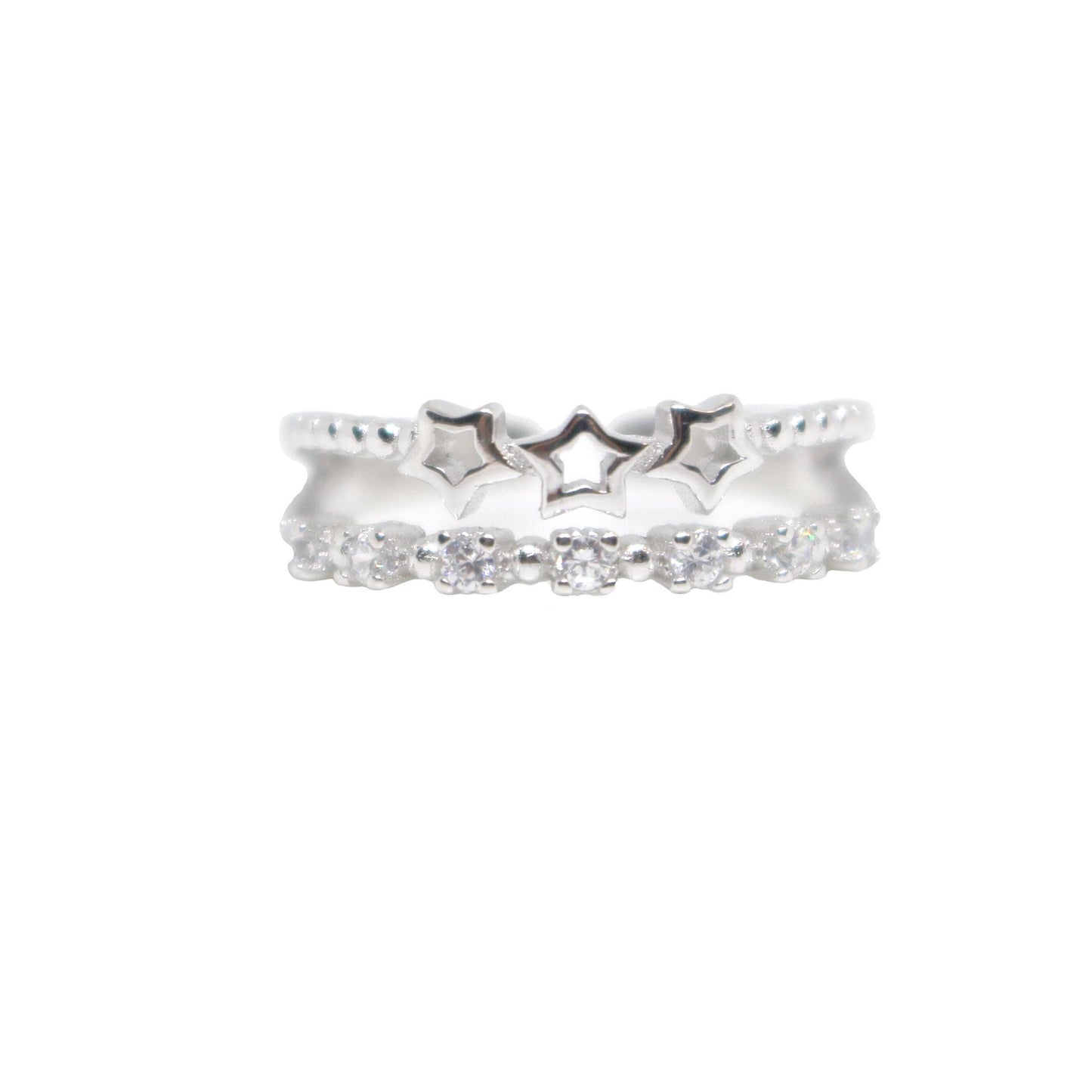 The Lovers - Stars Ring Adjustable Layered Ring | Fashion Hut Jewelry