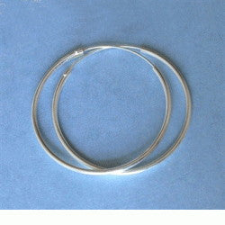 50MM Sterling Silver Endless Hoop Earrings | Fashion Hut Jewelry