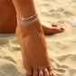 Multi Row Crystal Chain Anklet Ankle Bracelet | Fashion Hut Jewelry