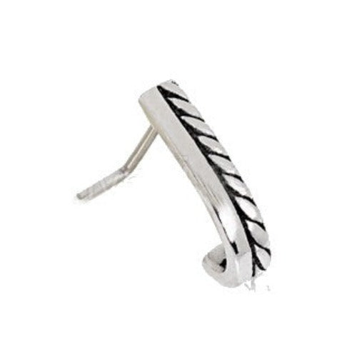 316L Stainless Steel Double Band L Bend Half Nose Hoop | Fashion Hut Jewelry