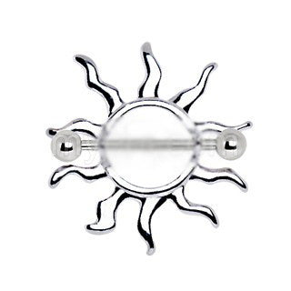 316L Stainless Steel Tribal Sun Nipple Shield - Fashion Hut Jewelry