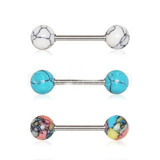 Nipple Bar Set with Synthetic Stones | Fashion Hut Jewelry