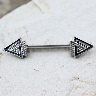 316L Stainless Steel Modern Multi-Triangle Nipple Bar | Fashion Hut Jewelry