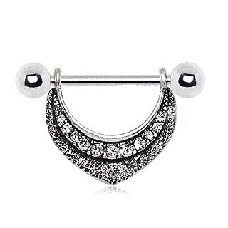 316L Stainless Steel Lavish Lace Nipple Shield | Fashion Hut Jewelry