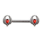316L Stainless Steel Winged Blood Drop Nipple Bar | Fashion Hut Jewelry