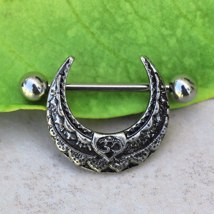 316L Stainless Steel Gothic Tribal Logo Nipple Shield - Fashion Hut Jewelry