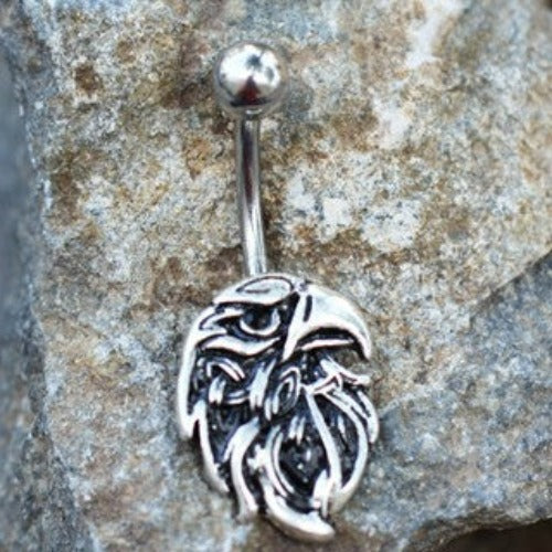 316L Stainless Steel Bald Eagle Navel Ring | Fashion Hut Jewelry