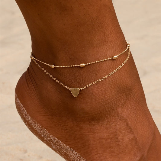 Simple Heart Anklet Ankle Bracelet | Fashion Hut Jewelry