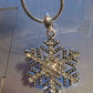 White Gold Cz Cubic Zirconia Snowflake Winter Pendant Necklace Chain | Fashion Hut Jewelry