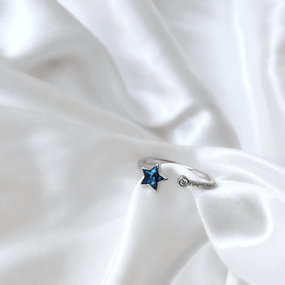 Rainbow Crystal Adjustable Star Ring | Fashion Hut Jewelry