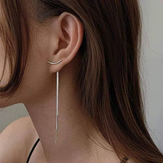 Silver Tassel Dangle Drop Earrings | Fashion Hut Jewelry