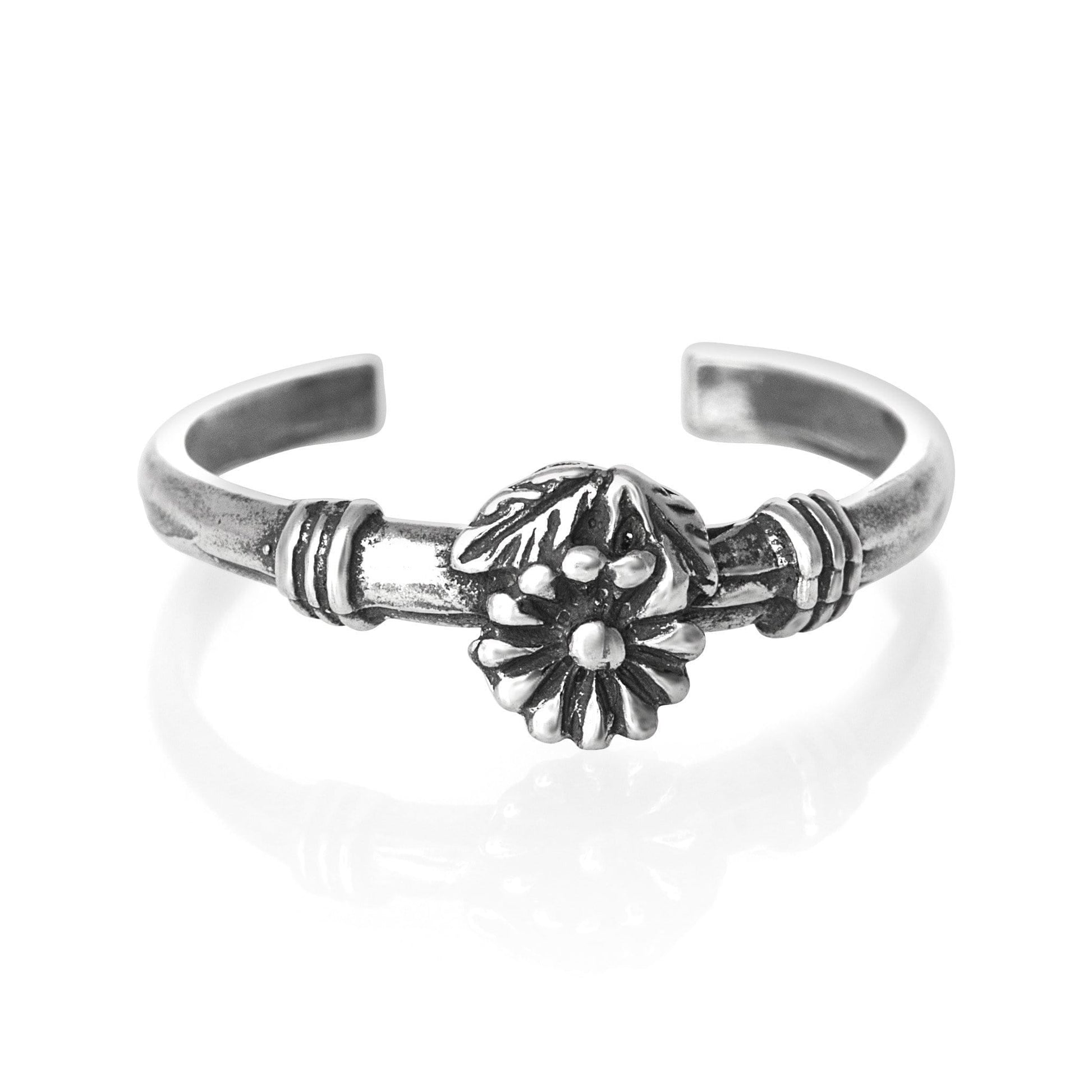 Flower Sterling Silver Toe Ring – Fashion Hut Jewelry
