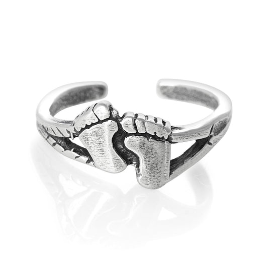 Hang Ten Feet Sterling Silver Toe Ring | Fashion Hut Jewelry