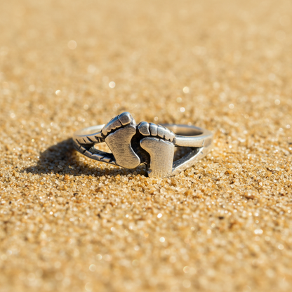 Hang Ten Feet Sterling Silver Toe Ring | Fashion Hut Jewelry