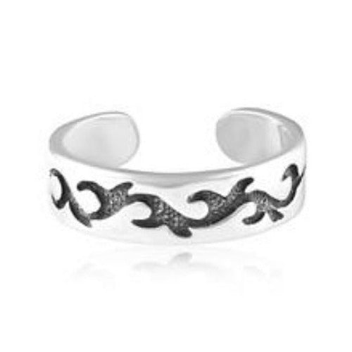 Adjustable Tribal Sterling Silver Toe Ring | Fashion Hut Jewelry